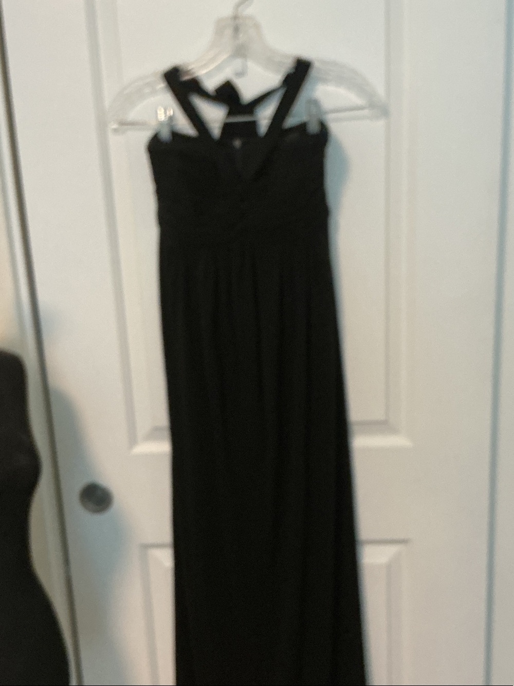 BCBG Maxazria Paris Black Ruched Criss Cross Halter Maxi Gown 4